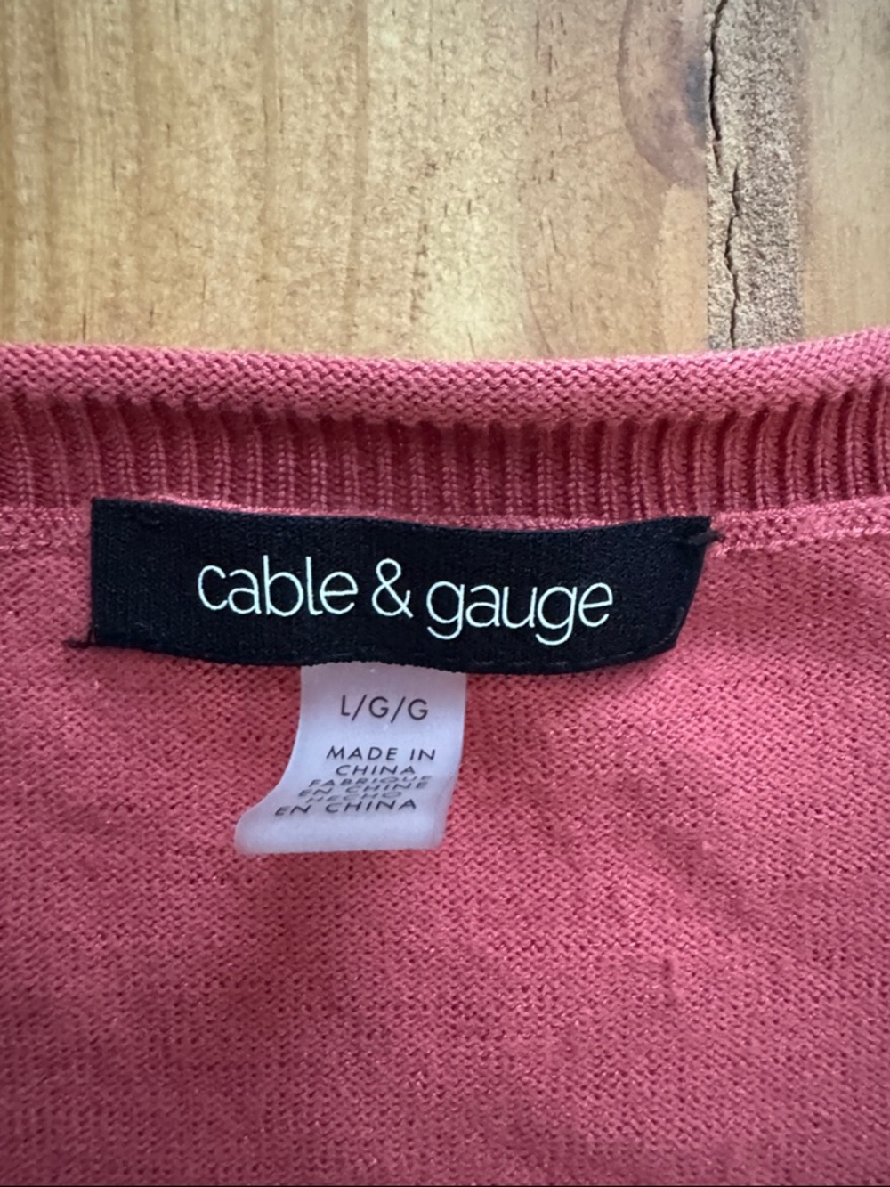 Cable & Gauge Coral Crewneck Sweater - Picture 2 of 4